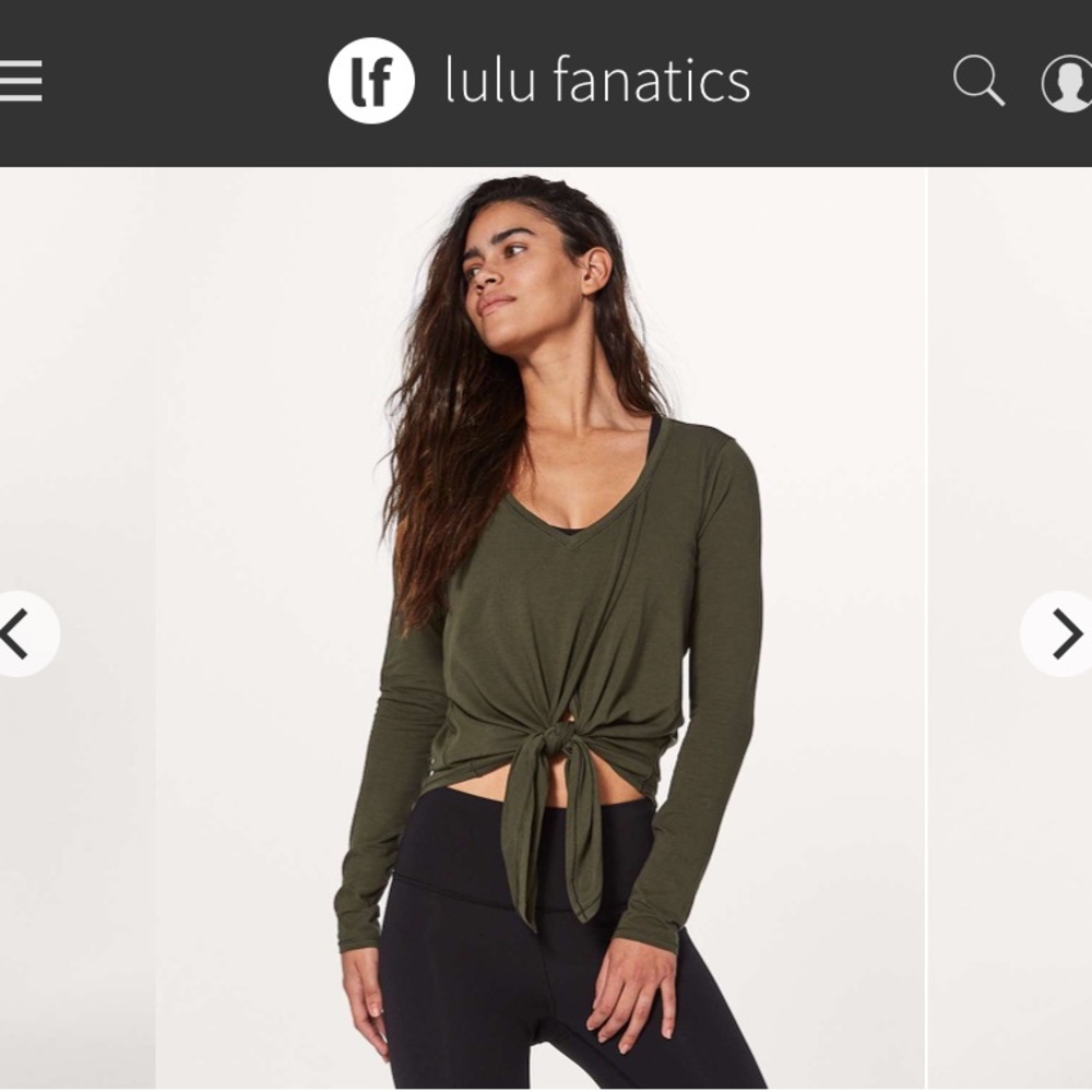 Lululemon knot tie long sleeve